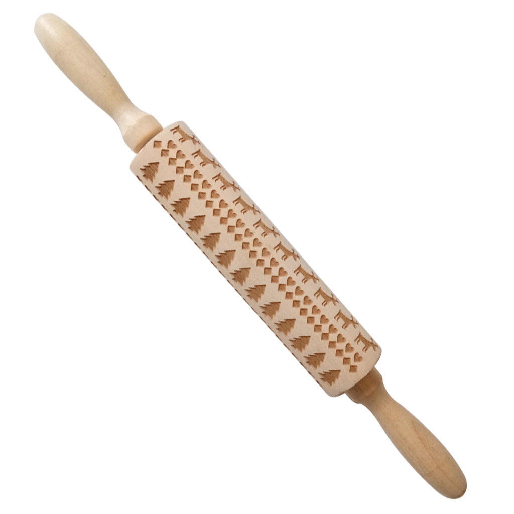 Birthday Christmas embossed rolling pin
