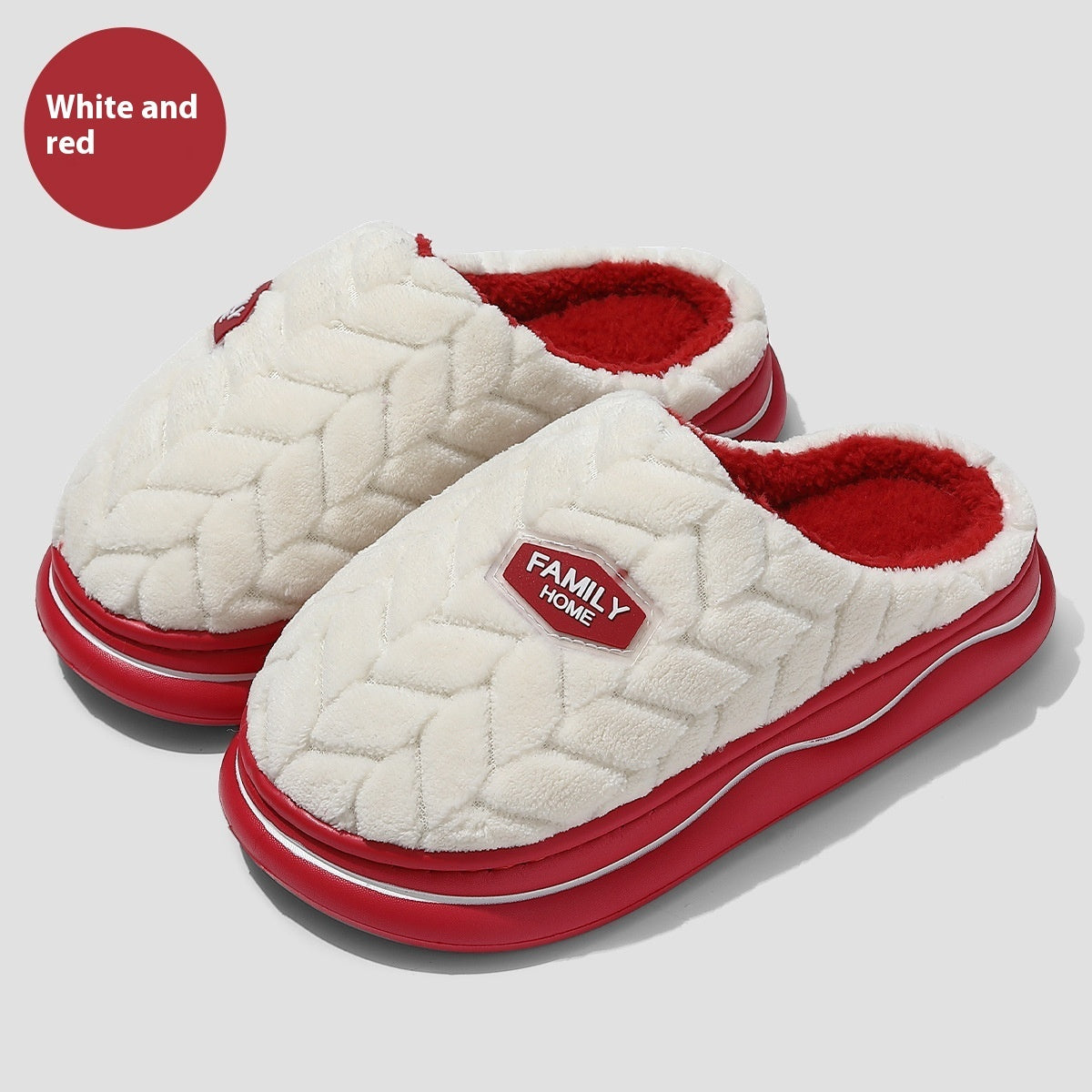 Thick Bottom Non-stinky Feet Home Indoor Non-slip Winter Fluffy Slippers