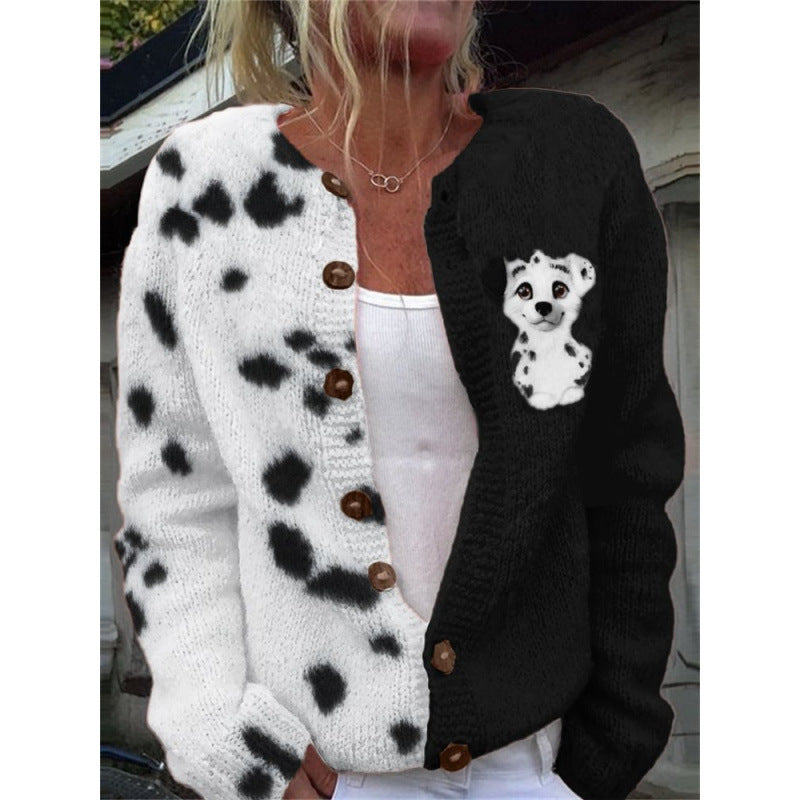 Halloween 3D Digital Printing Comfortable Cardigan Coat For Women