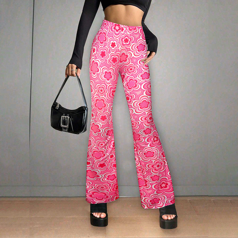 Floral Print Casual Jumpsuit Micro-elasticity