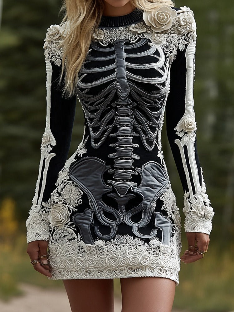 Women's Fashion 3D Digital Printing Hip Skirt