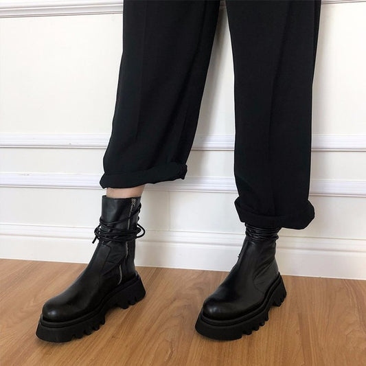 Retro side zip ankle boots