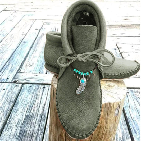 Large Flat Round Toe Roman Shoes