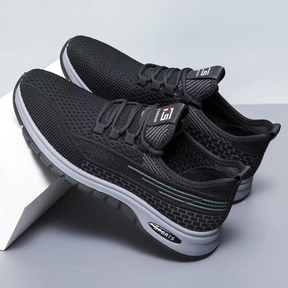 Summer Thin Breathable Fly Woven Mesh Men's Shoes