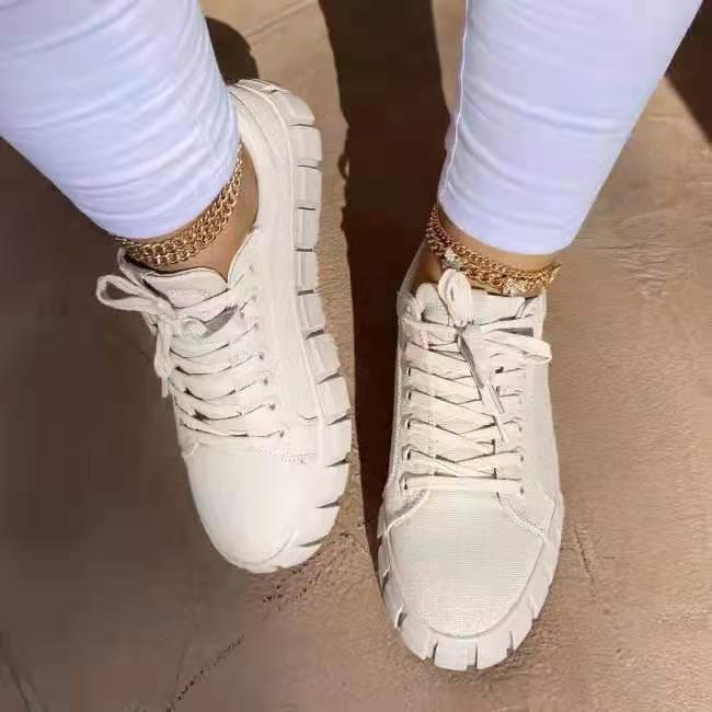 Lace-up Canvas Foreign Trade Platform Printed Single Shoes