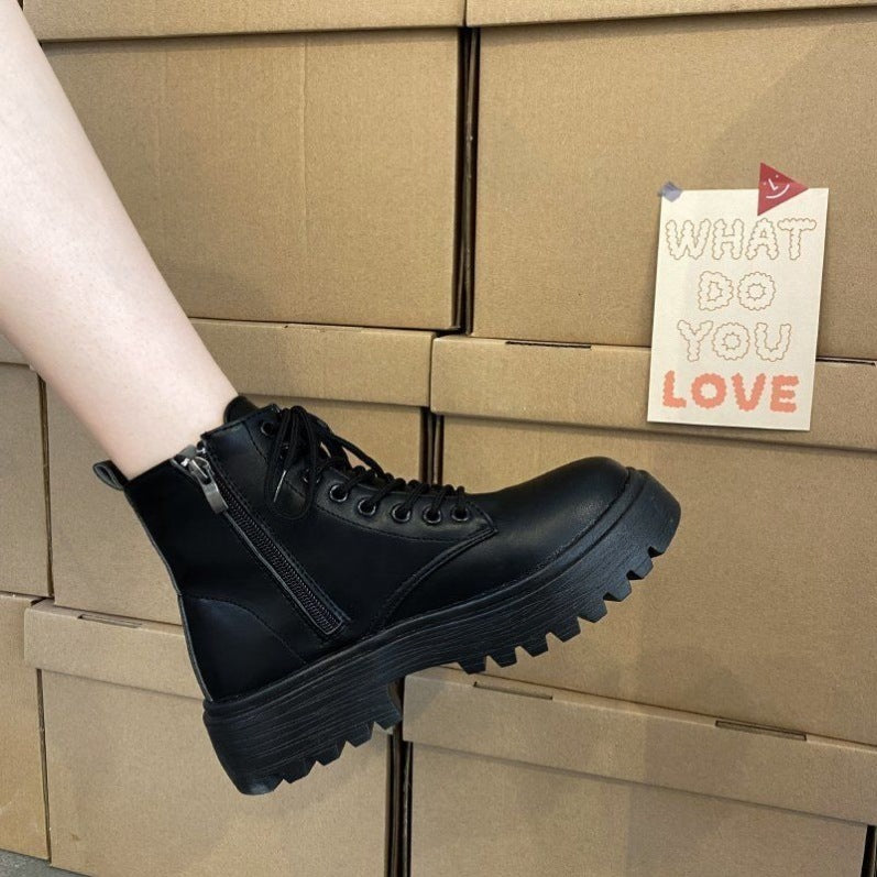 Autumn And Winter New Independent Stand Women's Plus Size One-step Socks Boots