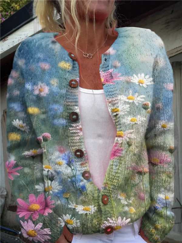 Halloween 3D Digital Printing Comfortable Cardigan Coat For Women