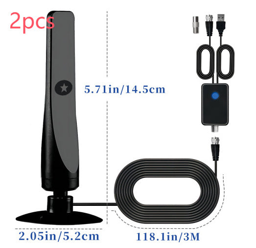 HDTV Vertical Suction Cup Ground Wave Digital TV Antenna High-definition DVB-T2