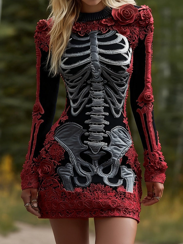Women's Fashion 3D Digital Printing Hip Skirt
