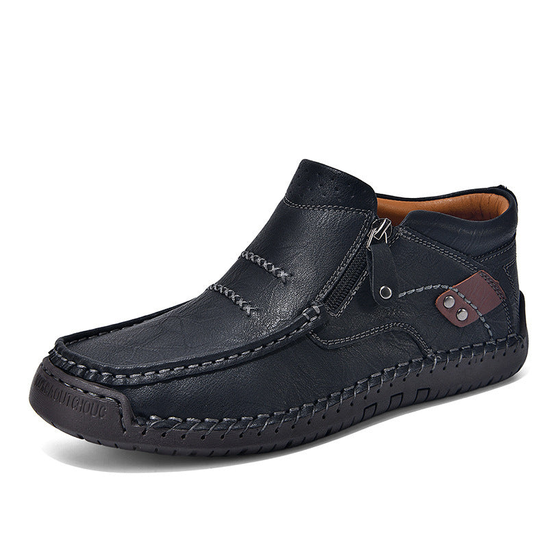 Plus Size Men's Outdoor Casual Shoes Slip-on Flat Bottom