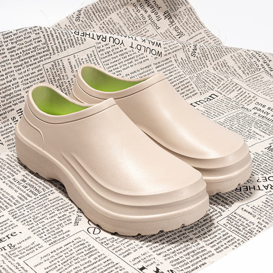 Platform Operating Room Slippers Men's All-inclusive Hole Shoes Men