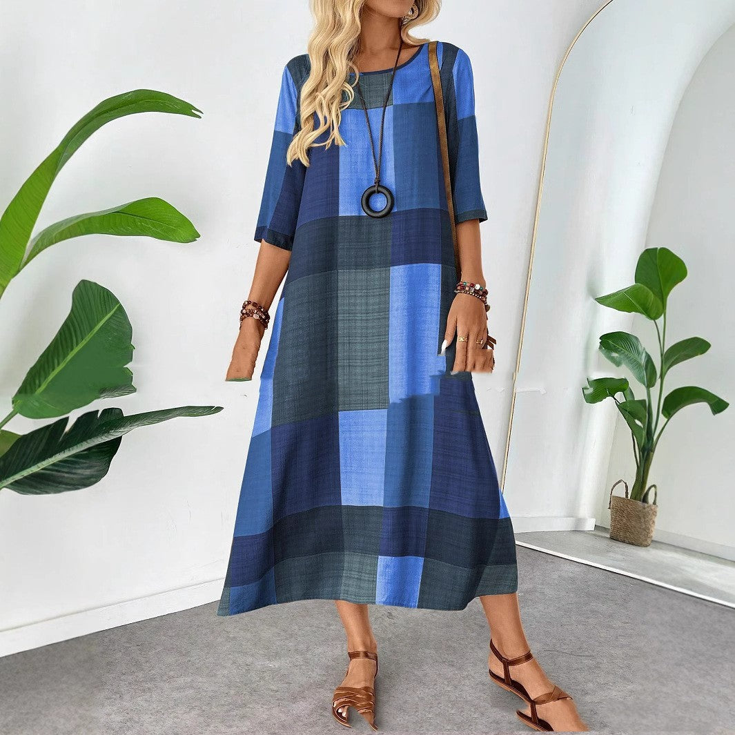 Half Sleeve Casual Length Dress Women