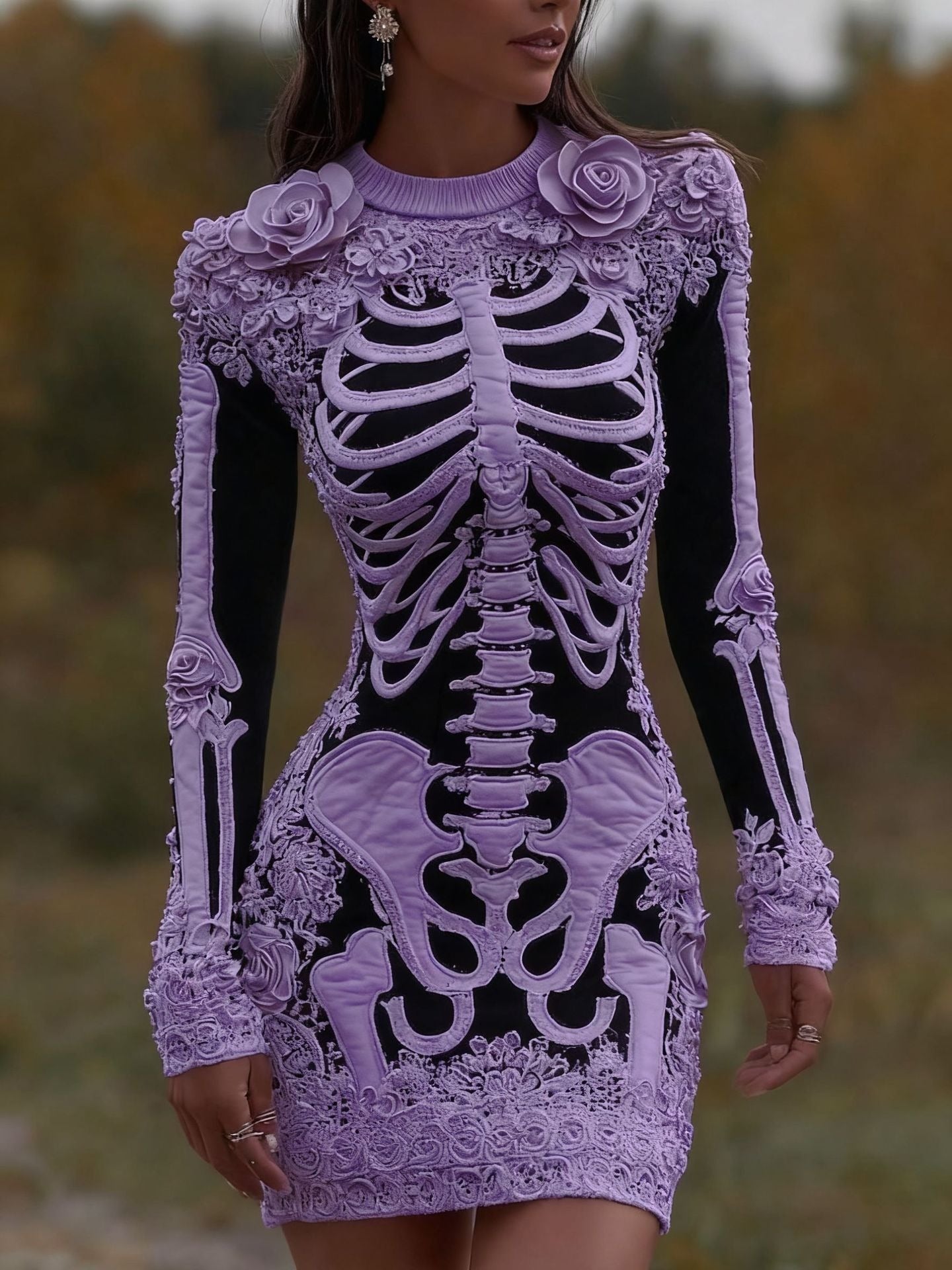 Women's Fashion 3D Digital Printing Hip Skirt