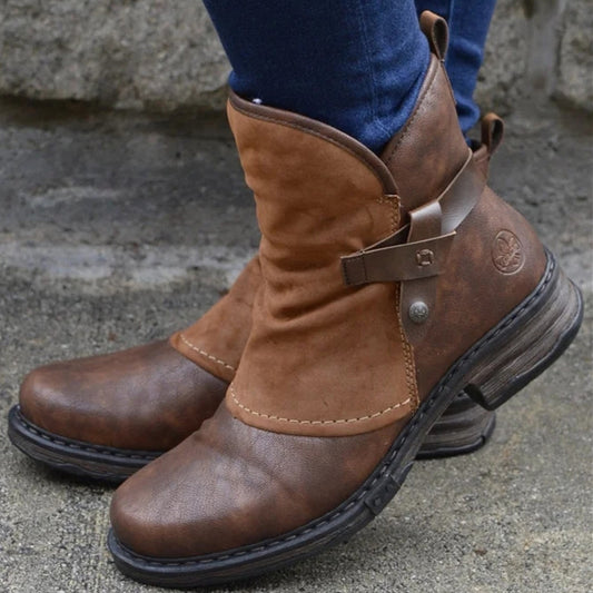 Chunky Heel Low Heel Short Boots For Women