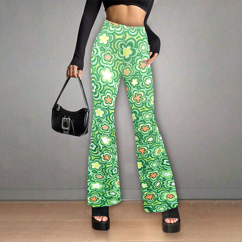Floral Print Casual Jumpsuit Micro-elasticity
