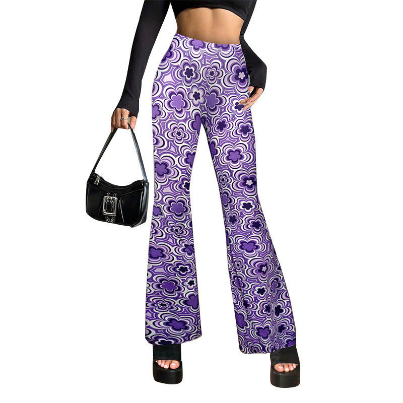 Floral Print Casual Jumpsuit Micro-elasticity